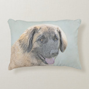 Leonberger schilderen - Kute Original Dog Art Accent Kussen