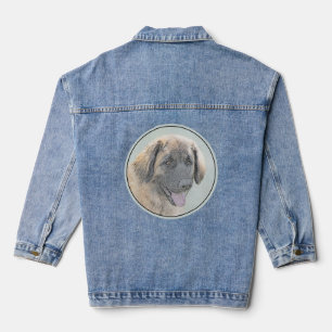 Leonberger schilderen - Kute Original Dog Art Denim Jacket