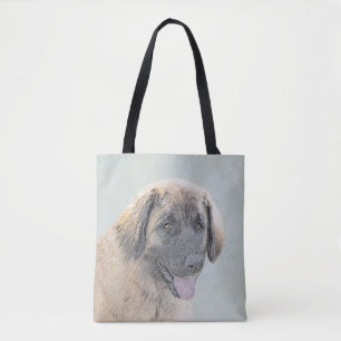 Leonberger schilderen - Kute Original Dog Art Draagtas