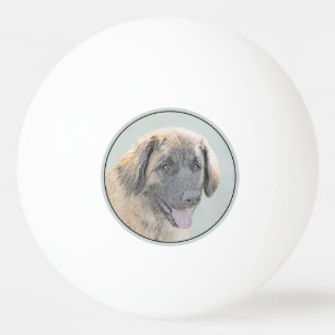 Leonberger schilderen - Kute Original Dog Art Pingpongballen