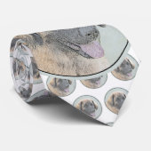 Leonberger schilderen - Kute Original Dog Art Stropdas (Opgerold)