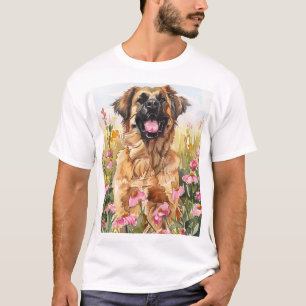 Leonberger Watercolor Heren T-Shirt