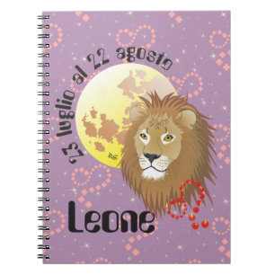 Leone 23 luglio al 22 agosto Taccuino Notitieboek