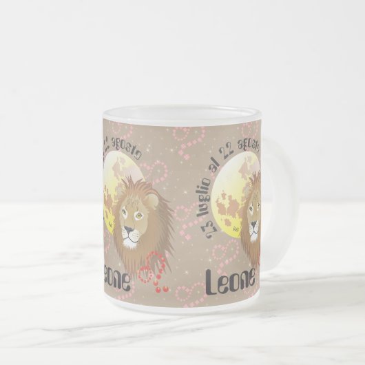 Leone 23 luglio al 22 agosto Tazze Matglas Koffiemok (Voorkant rechts)