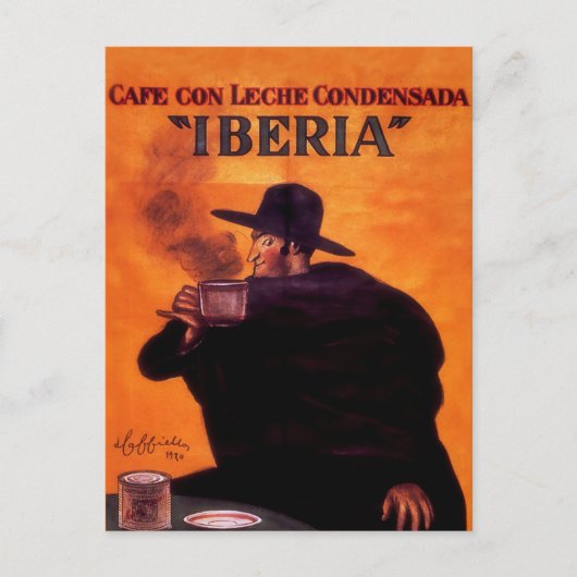 Leonetto Cappiello Iberia Coffee Reclame Briefkaart (Voorkant)