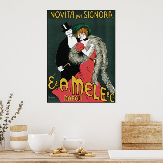 Leonetto Cappiello Novita Per Signora Poster (Keuken)
