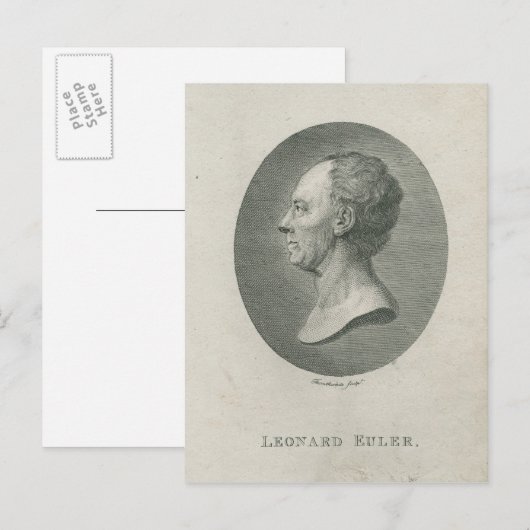 Leonhard Euler Briefkaart (Voorkant / Achterkant)