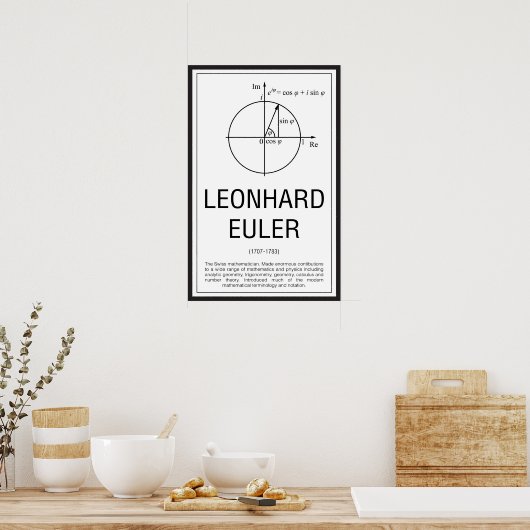 Leonhard Euler Poster (Keuken)