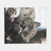 Leopard 002 fleece deken (Voorkant (Horizontaal))