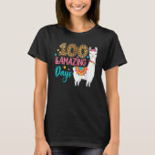 Leopard 100 Llamazing Days Llama Teacher 100th Day T-shirt (Voorkant)
