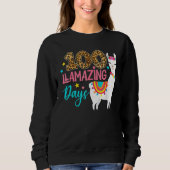 Leopard 100 Llamazing Days Llama Teacher 100th Day Trui (Voorkant)