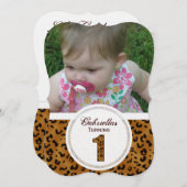 Leopard 1er anniversaire : Photo : Invitation de f (Devant / Derrière)