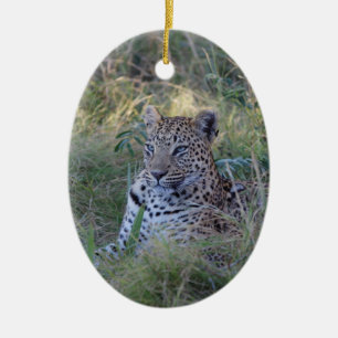 LEOPARD 28 BOTSWANA KERAMISCH ORNAMENT