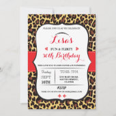 Leopard 30e 40e 50e 60e anniversaire Invitation de (Devant)