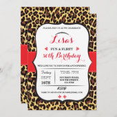 Leopard 30e 40e 50e 60e anniversaire Invitation de (Devant / Derrière)