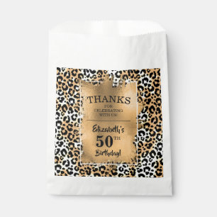 Leopard 50th Birthday Party Bedankzakje