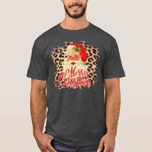 Leopard  70s Santa Merry Kerstman Cl T-shirt