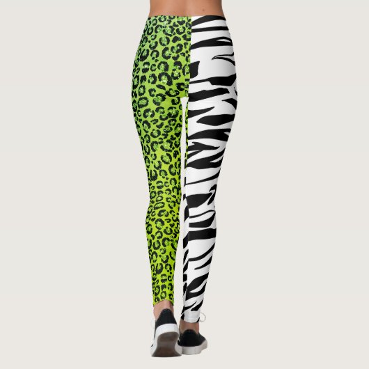 Leopard 80s Rock Tiger Zebra Stripes Spots Leggings (Achterkant)