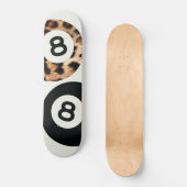 Leopard 8 Ball Chic Esthetische Skateboard Wall Ar (Voorkant)