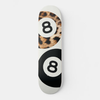 Leopard 8 Ball Chic Esthetische Skateboard Wall Ar