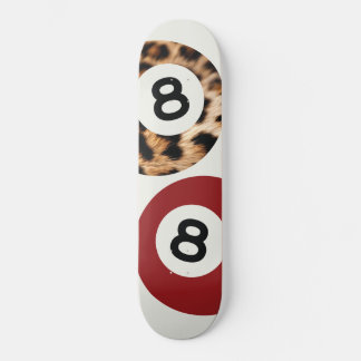 Leopard 8 Ball Chic Esthetische Skateboard Wall Ar