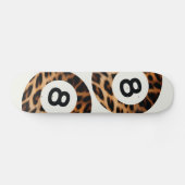 Leopard 8 Ball Chic Esthetische Skateboard Wall Ar (Horizontaal)
