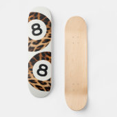 Leopard 8 Ball Chic Esthetische Skateboard Wall Ar (Voorkant)