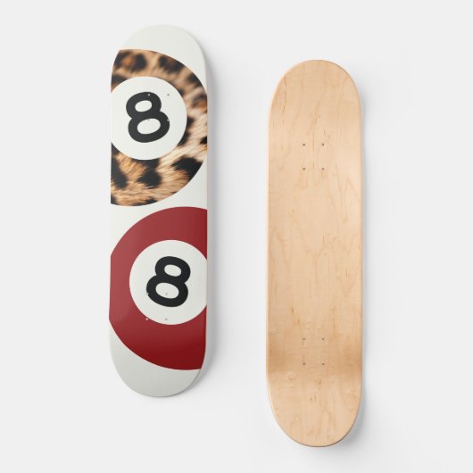 Leopard 8 balle Chic esthétique skateboard Wall Ar (Recto)