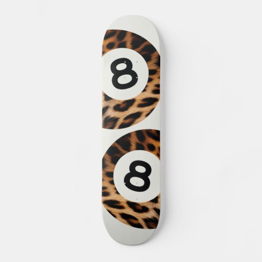Leopard 8 balle Chic esthétique skateboard Wall Ar (Recto)