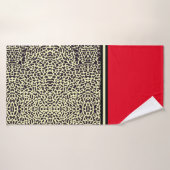 Leopard à crème rouge (Serviette de bain)