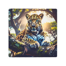- Léopard Abstrait dans un Arbre – Faune Audacieus