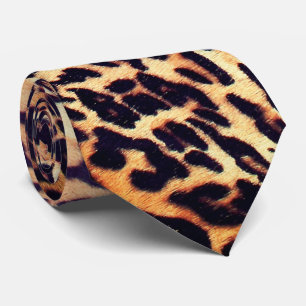 Leopard Abstrait Print Tendy Cravate