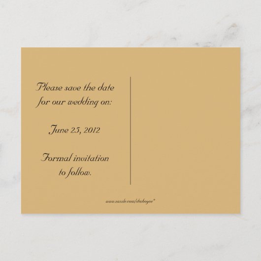 Leopard-afdruk slaat de datum op aankondigingskaart (Achterkant)