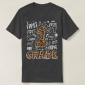Leopard Afdrukken 1e graad Leraar Kind Terug naar  T-shirt (Design voorkant)