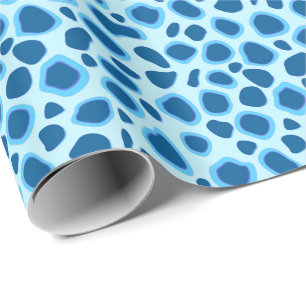 Leopard-afdrukken - Donkere kobalt en blauw hemd Cadeaupapier