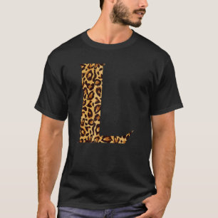 Leopard Alphabet L School docenten Kinder T-shirt