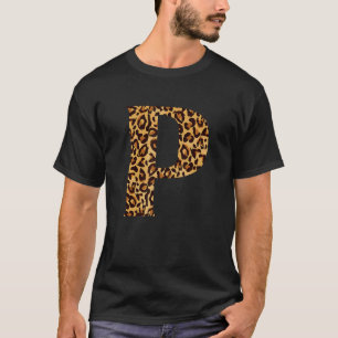 Leopard Alphabet P School Teachers Studenten Kinde T-shirt