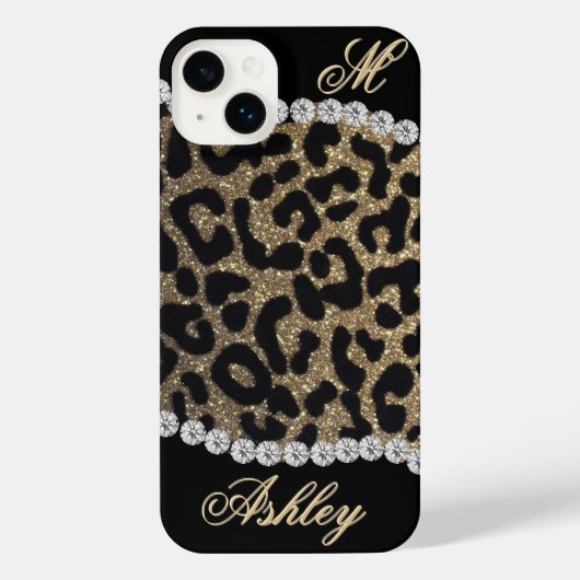 Leopard and Diamond Monogram (Verso)
