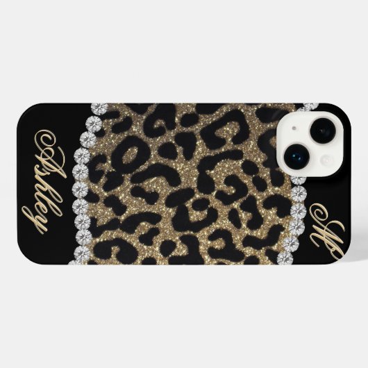 Leopard and Diamond Monogram (Verso Horizontal)