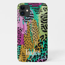 Leopard Animal Colorful Print Persoonlijke naam