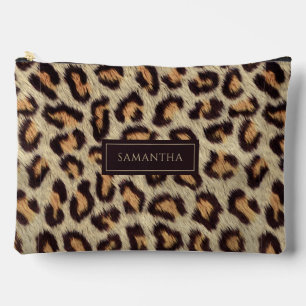 Leopard Animal Patroon Aangepaste naam Etui