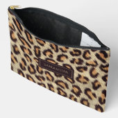 Leopard Animal Patroon Aangepaste naam Etui (Open)