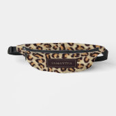 Leopard Animal Patroon Aangepaste naam Heuptasje (Voorkant)