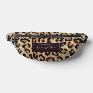 Leopard Animal Patroon Aangepaste naam Heuptasje