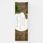Leopard Animal Pattern Elegant Palm Party Spandoek (Verticaal)