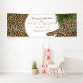 Leopard Animal Pattern Elegant Palm Party Spandoek (Insitu)
