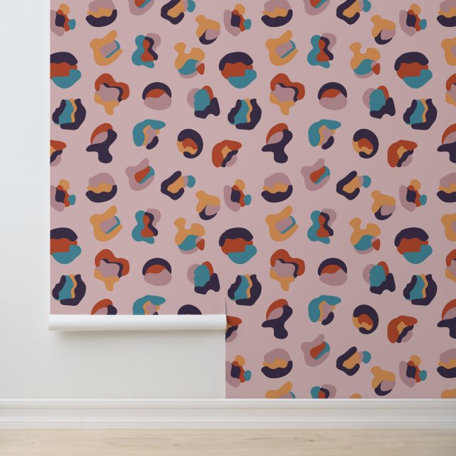 Leopard Animal Pink Modern Behang (Applicatie)