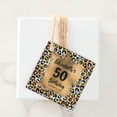 Leopard Animal Print 50th Birthday op maat Bedankjes Labels (In situ)