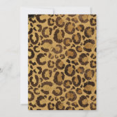 Leopard Animal Print Bruids Douche Uitnodiging (Achterkant)