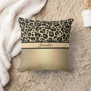Leopard Animal Print Cheetah Gold Trendy Safari Kussen